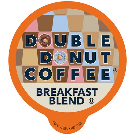 Double Donut Double Donut Breakfast Blend Medium Roast Coffee-80 Pack WM-DDBreakfastBlend80